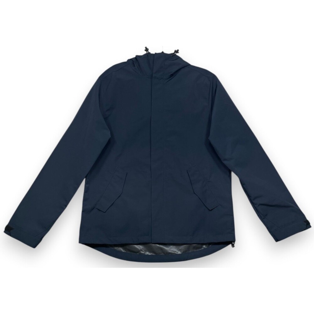 Line Of Trade Portland Rain Jacket Mens M Navy Blue Hooded Coat Full Zip Outdoor